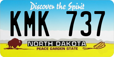 ND license plate KMK737