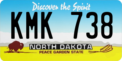 ND license plate KMK738