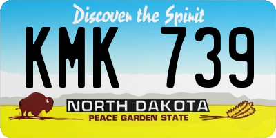 ND license plate KMK739
