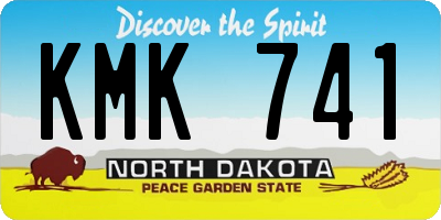 ND license plate KMK741