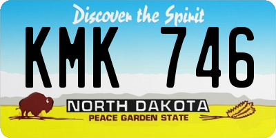 ND license plate KMK746