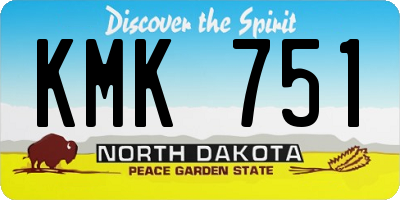 ND license plate KMK751