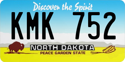 ND license plate KMK752