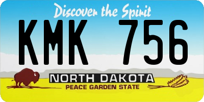 ND license plate KMK756