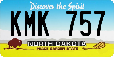 ND license plate KMK757