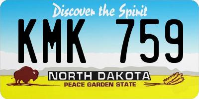 ND license plate KMK759