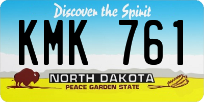 ND license plate KMK761