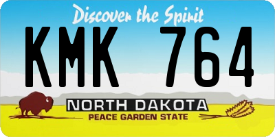 ND license plate KMK764