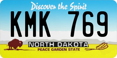 ND license plate KMK769