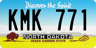 ND license plate KMK771