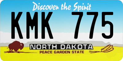 ND license plate KMK775