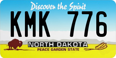 ND license plate KMK776