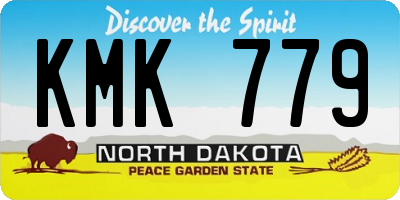 ND license plate KMK779