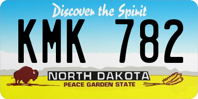 ND license plate KMK782