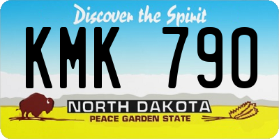 ND license plate KMK790