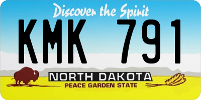 ND license plate KMK791