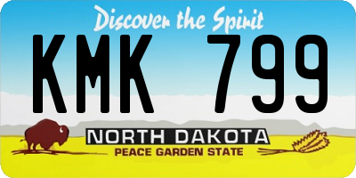 ND license plate KMK799