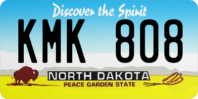 ND license plate KMK808