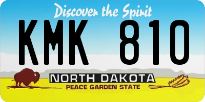 ND license plate KMK810