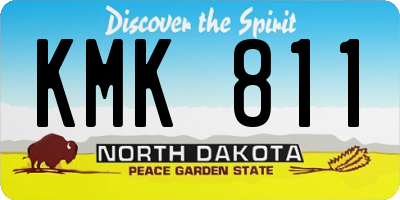 ND license plate KMK811