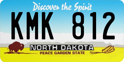 ND license plate KMK812