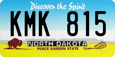 ND license plate KMK815