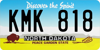 ND license plate KMK818