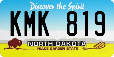 ND license plate KMK819