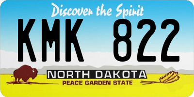 ND license plate KMK822