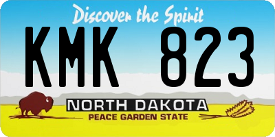 ND license plate KMK823
