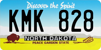 ND license plate KMK828