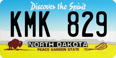 ND license plate KMK829