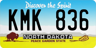 ND license plate KMK836