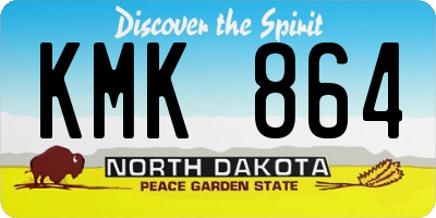 ND license plate KMK864