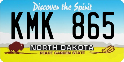 ND license plate KMK865