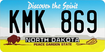 ND license plate KMK869