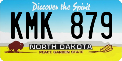 ND license plate KMK879