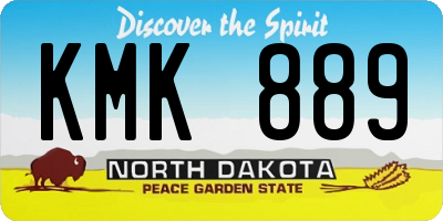 ND license plate KMK889