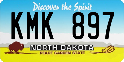 ND license plate KMK897