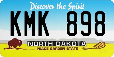 ND license plate KMK898