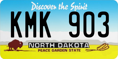 ND license plate KMK903