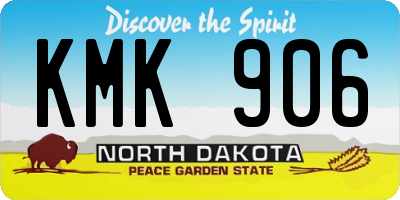 ND license plate KMK906