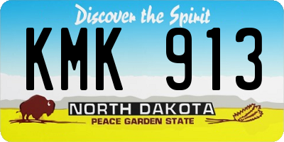 ND license plate KMK913
