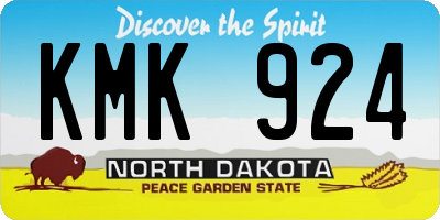 ND license plate KMK924