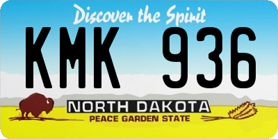 ND license plate KMK936