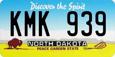 ND license plate KMK939