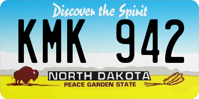 ND license plate KMK942
