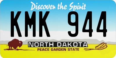 ND license plate KMK944