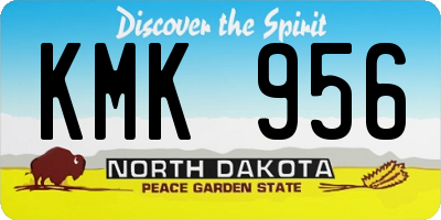 ND license plate KMK956