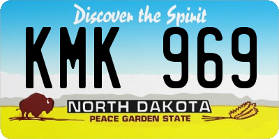 ND license plate KMK969